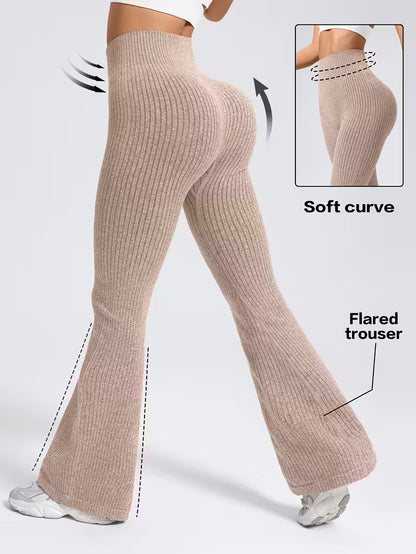 Ribbed Seamless Flare -leggingsit