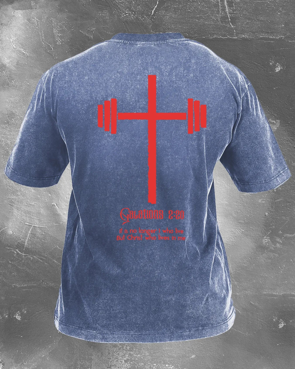 CHRIST WHO LIVES IN ME WASHED T - SHIRT - Gymfit