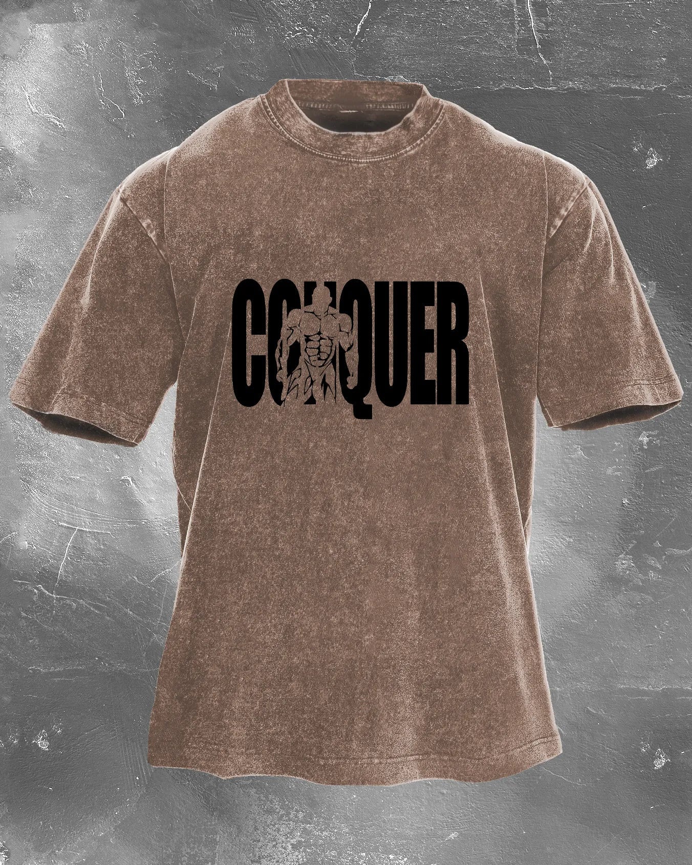 CONQUER MEN'S WASHED T - SHIRT - Gymfit