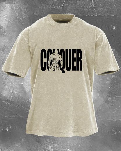 CONQUER MEN'S WASHED T - SHIRT - Gymfit