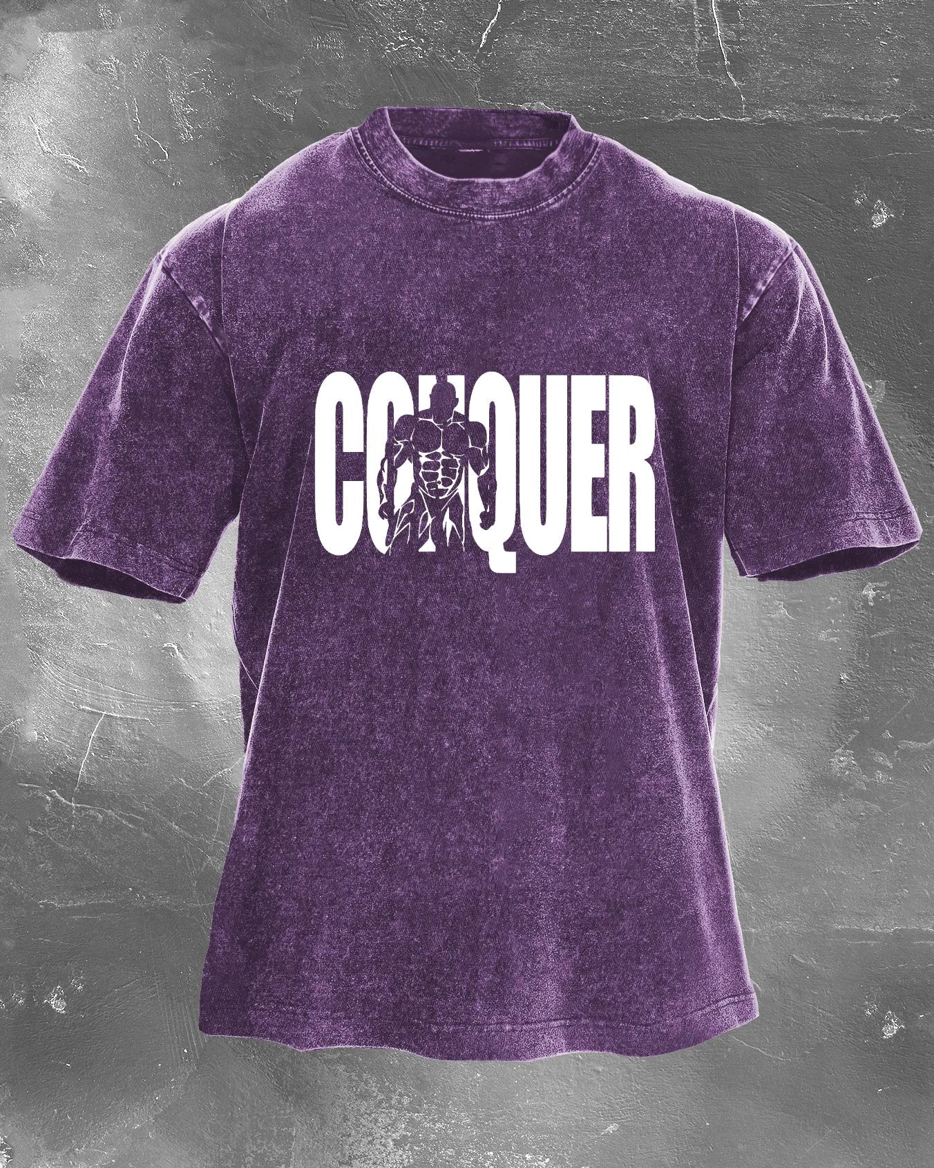 CONQUER MEN'S WASHED T - SHIRT - Gymfit