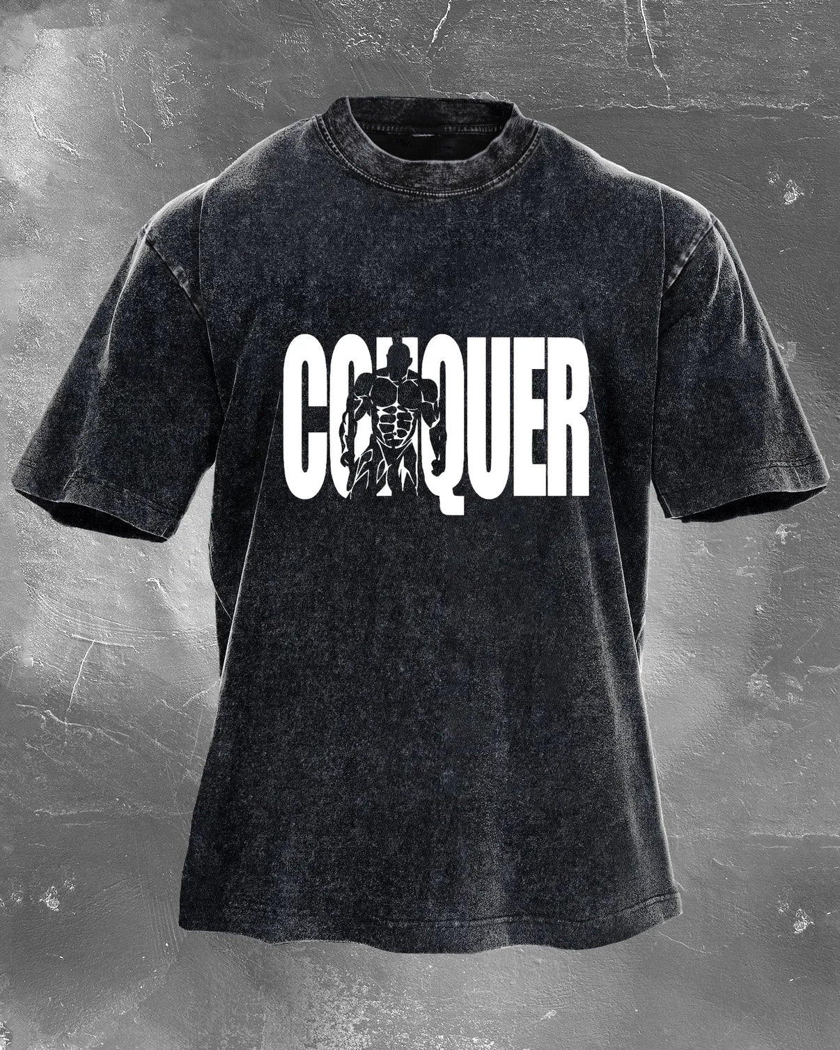 CONQUER MEN'S WASHED T - SHIRT - Gymfit