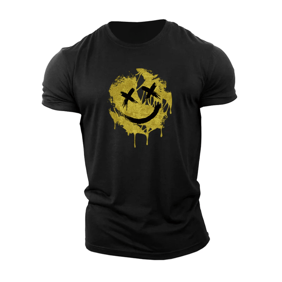 Cracked Smiley T-Shirt - Gymfit
