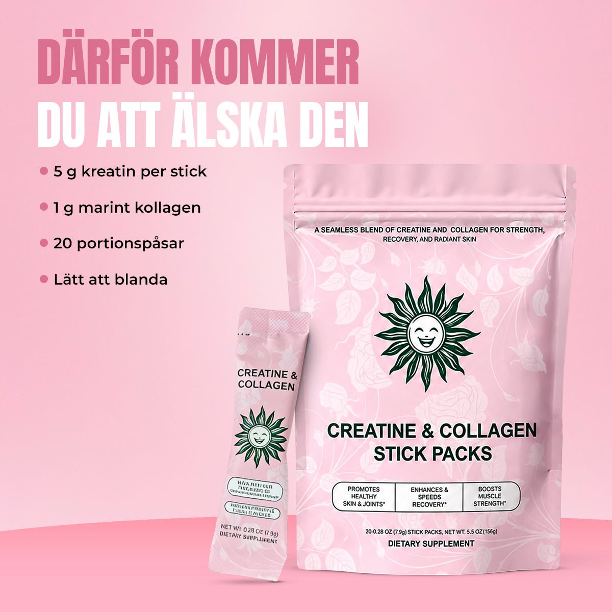 Kreatin- & Kollagen-Glow-Sticks - Gymfit