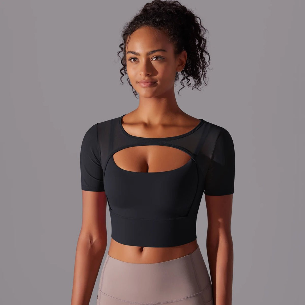 Crop mesh sport top - Gymfit
