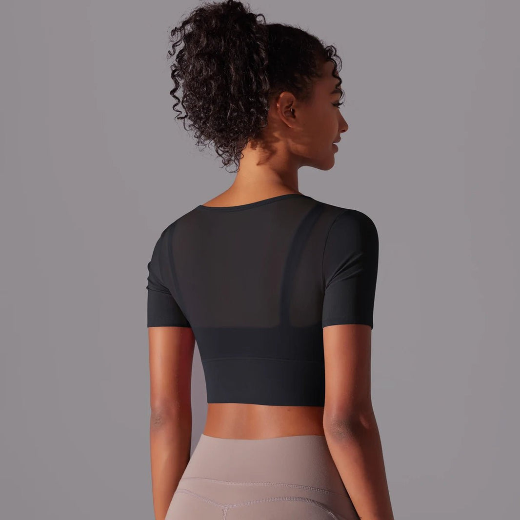 Crop mesh sport top - Gymfit