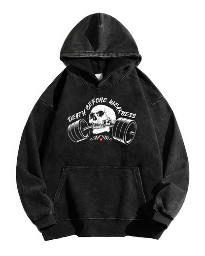 DEATH BEFORE WEAKNESS HOODIE - Gymfit