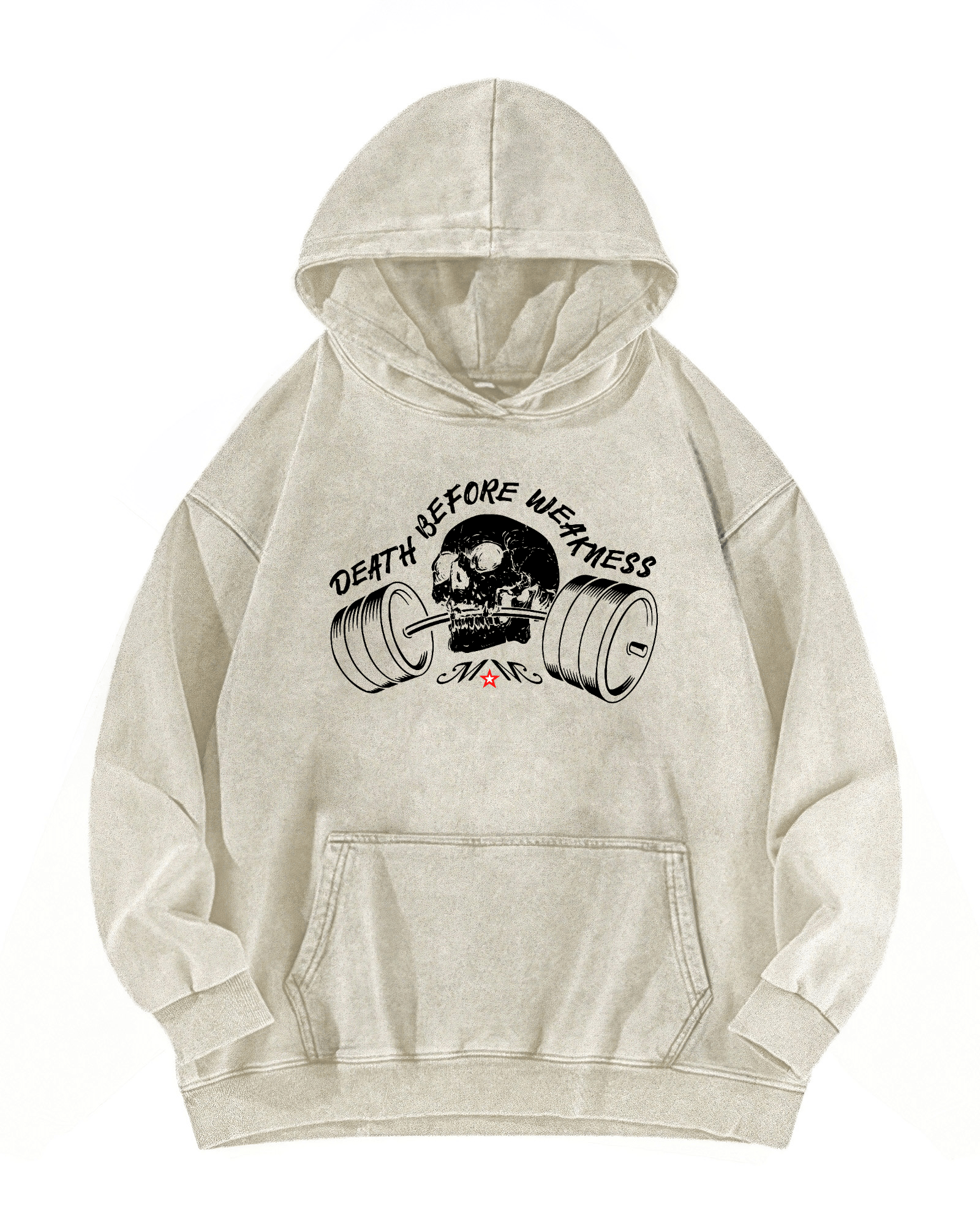 DEATH BEFORE WEAKNESS HOODIE - Gymfit