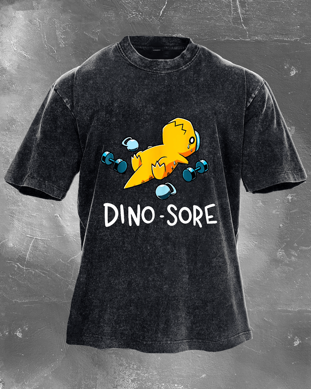 DINO - SORE WASHED T - SHIRT - Gymfit