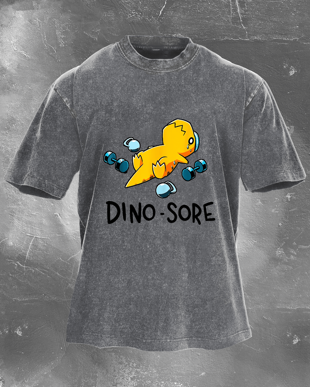 DINO - SORE WASHED T - SHIRT - Gymfit