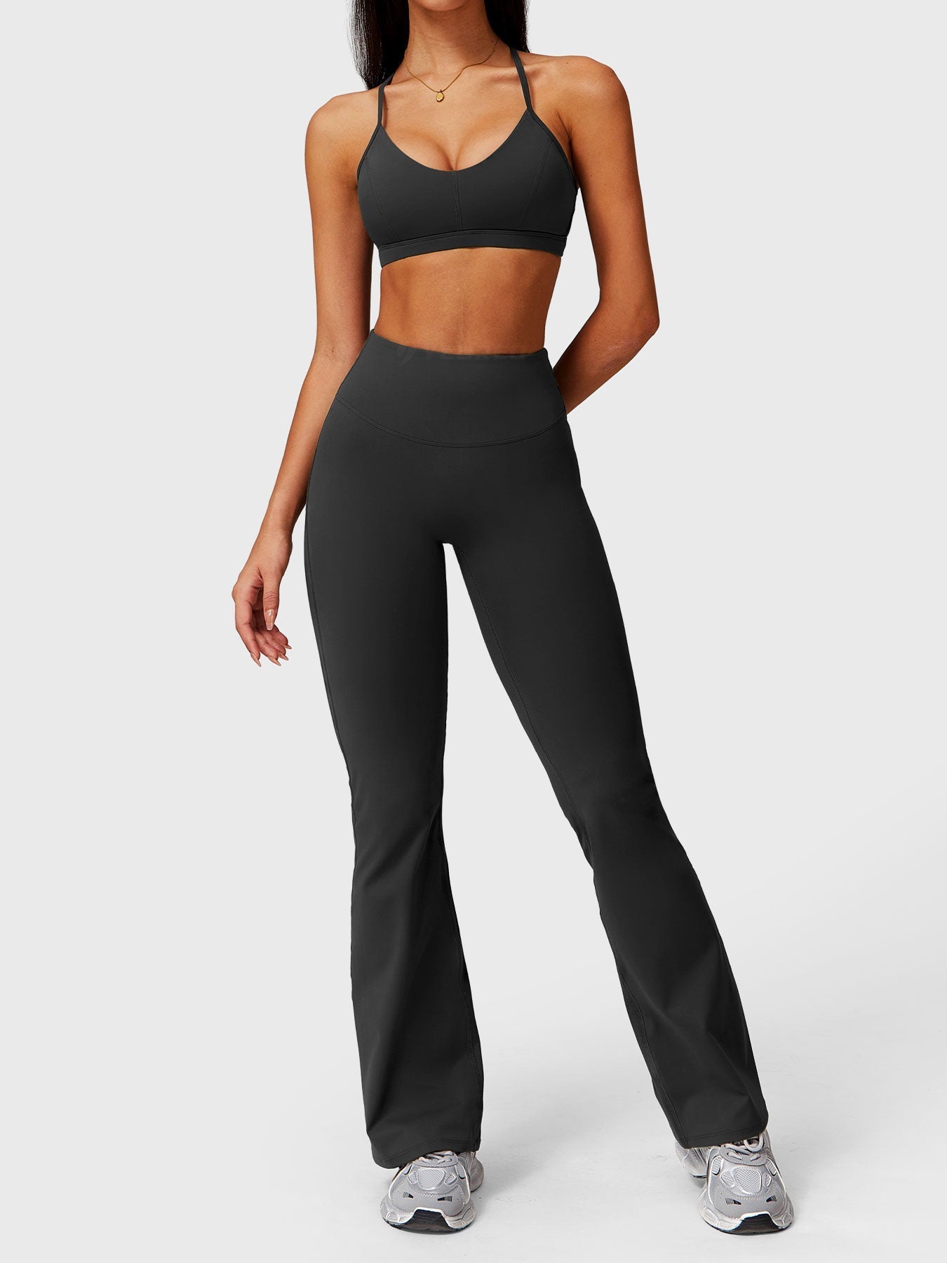 Elise Ruffle Pocket Flare Leggings - Gymfit