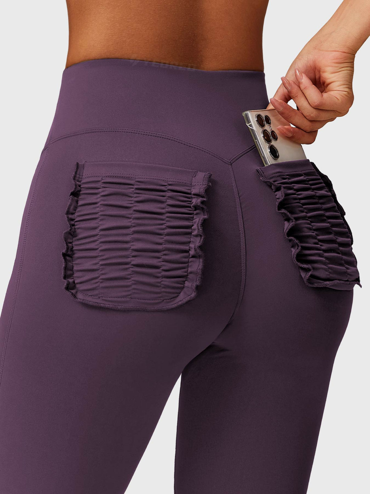 Elise Ruffle Pocket Flare Leggings - Gymfit