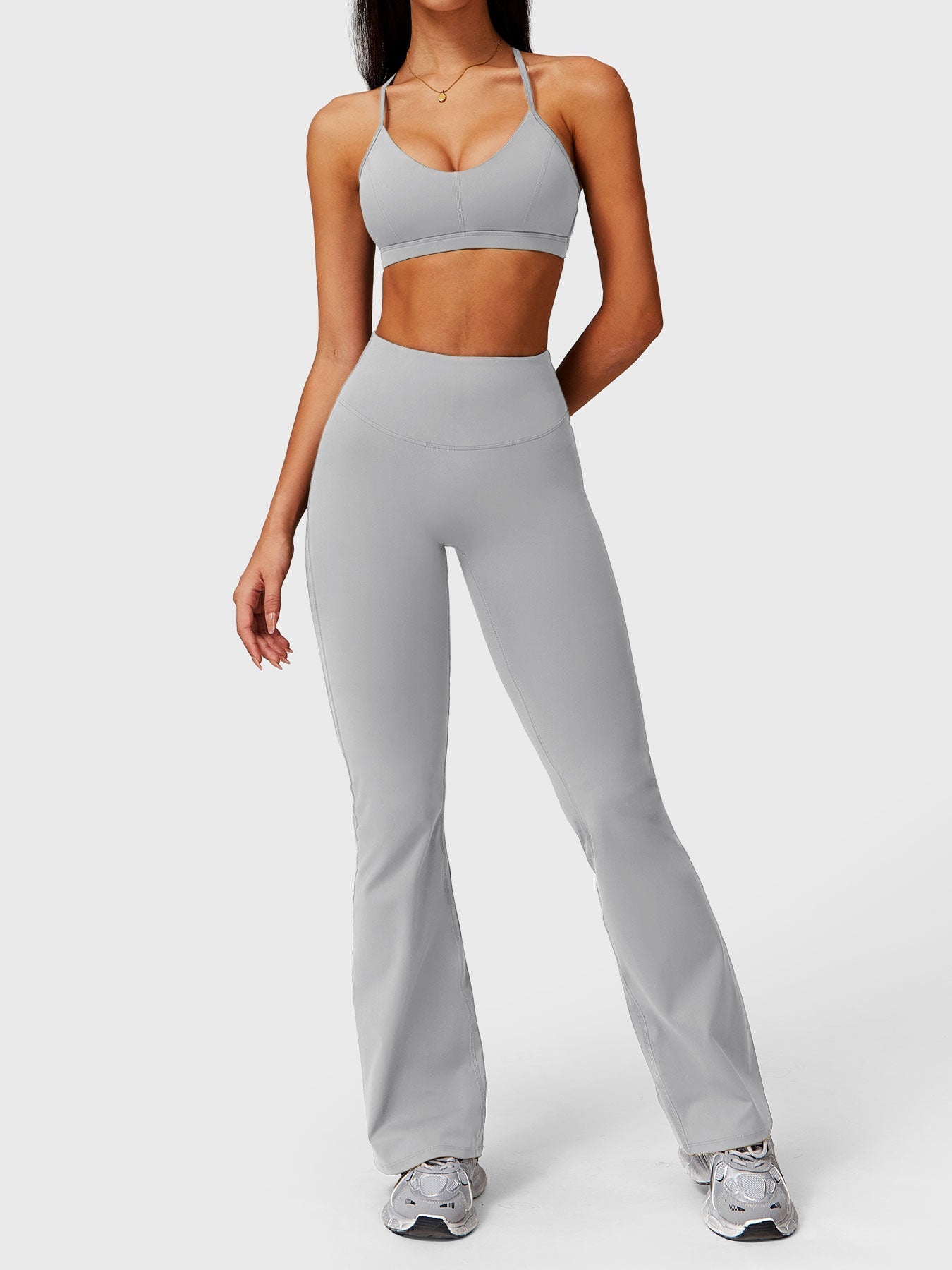 Elise Ruffle Pocket Flare Leggings - Gymfit