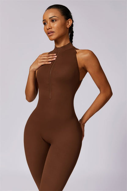 Emma Front Zip Jumpsuit - Gymfit