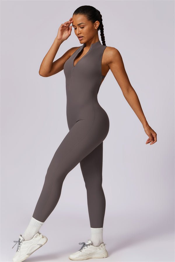 Emma Front Zip Jumpsuit - Gymfit