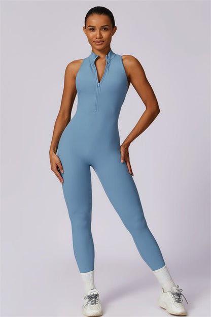Emma Front Zip Jumpsuit - Gymfit