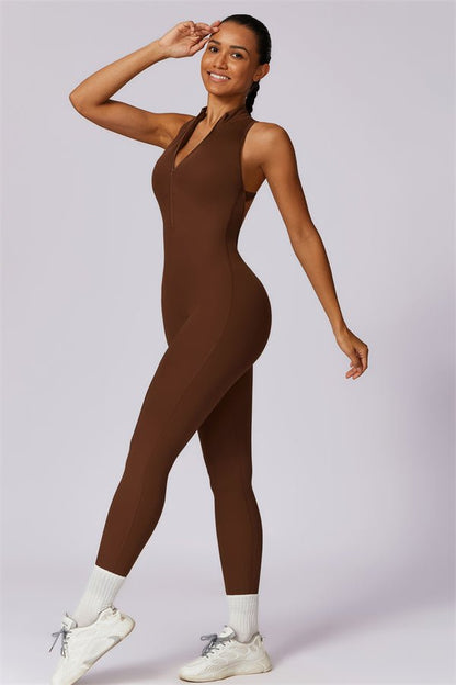 Emma Front Zip Jumpsuit - Gymfit