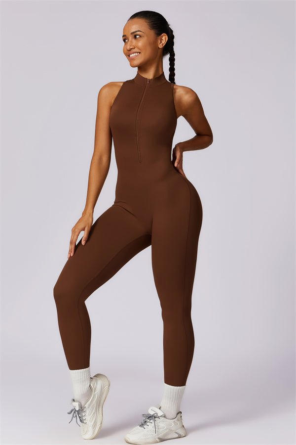 Emma Front Zip Jumpsuit - Gymfit
