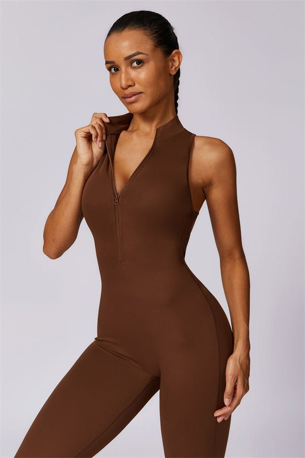 Emma Front Zip Jumpsuit - Gymfit
