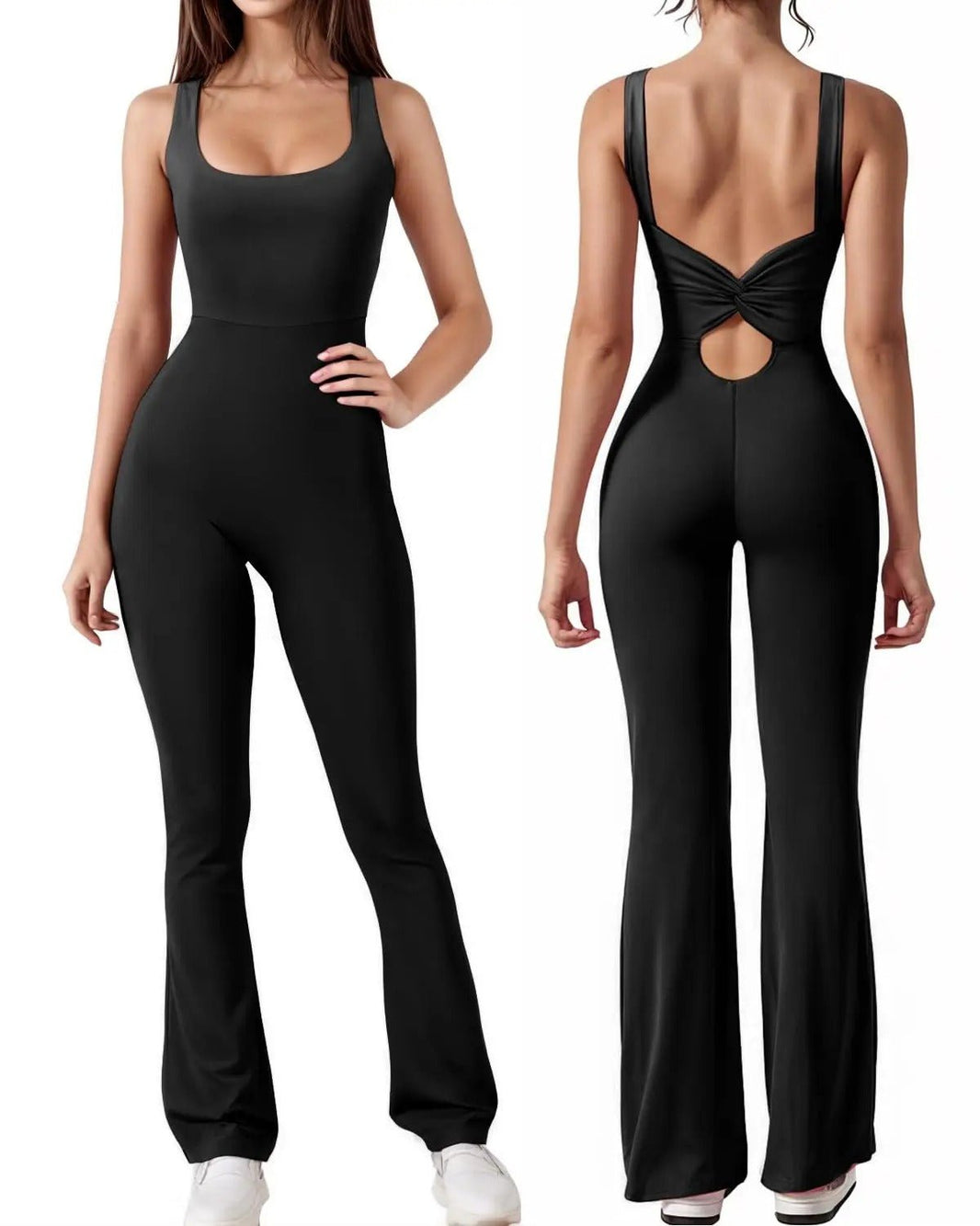 Flare Jumpsuit med korsett rygg - Gymfit