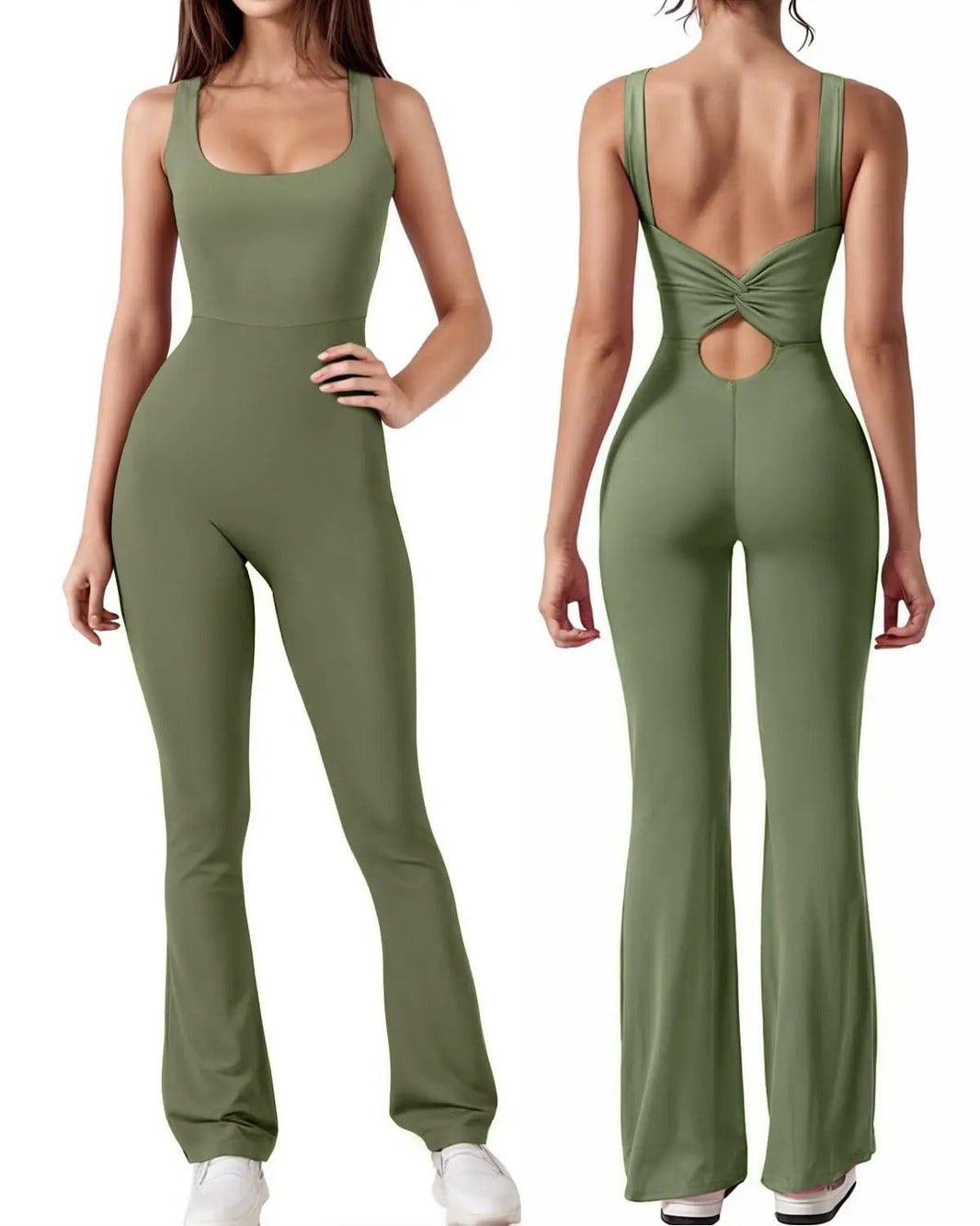 Flare Jumpsuit med korsett rygg - Gymfit