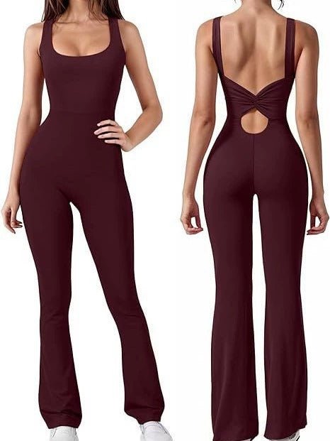 Flare Jumpsuit med korsett rygg - Gymfit