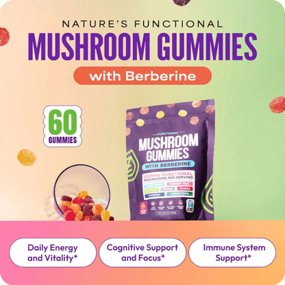 Focus & Calm Mushroom Gummies – 2500mg med Lion’s Mane & Ashwagandha (80 st) - Gymfit