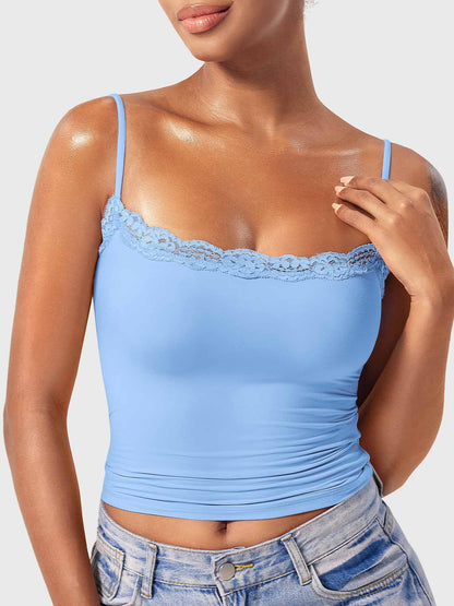 Gymfit Annabely Square Neck Lace Tank - Gymfit