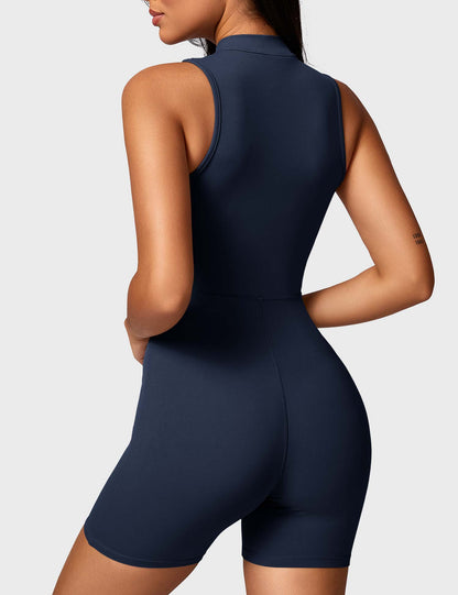 Gymfit Belle Sleeveless Zipper Jumpsuit - Gymfit