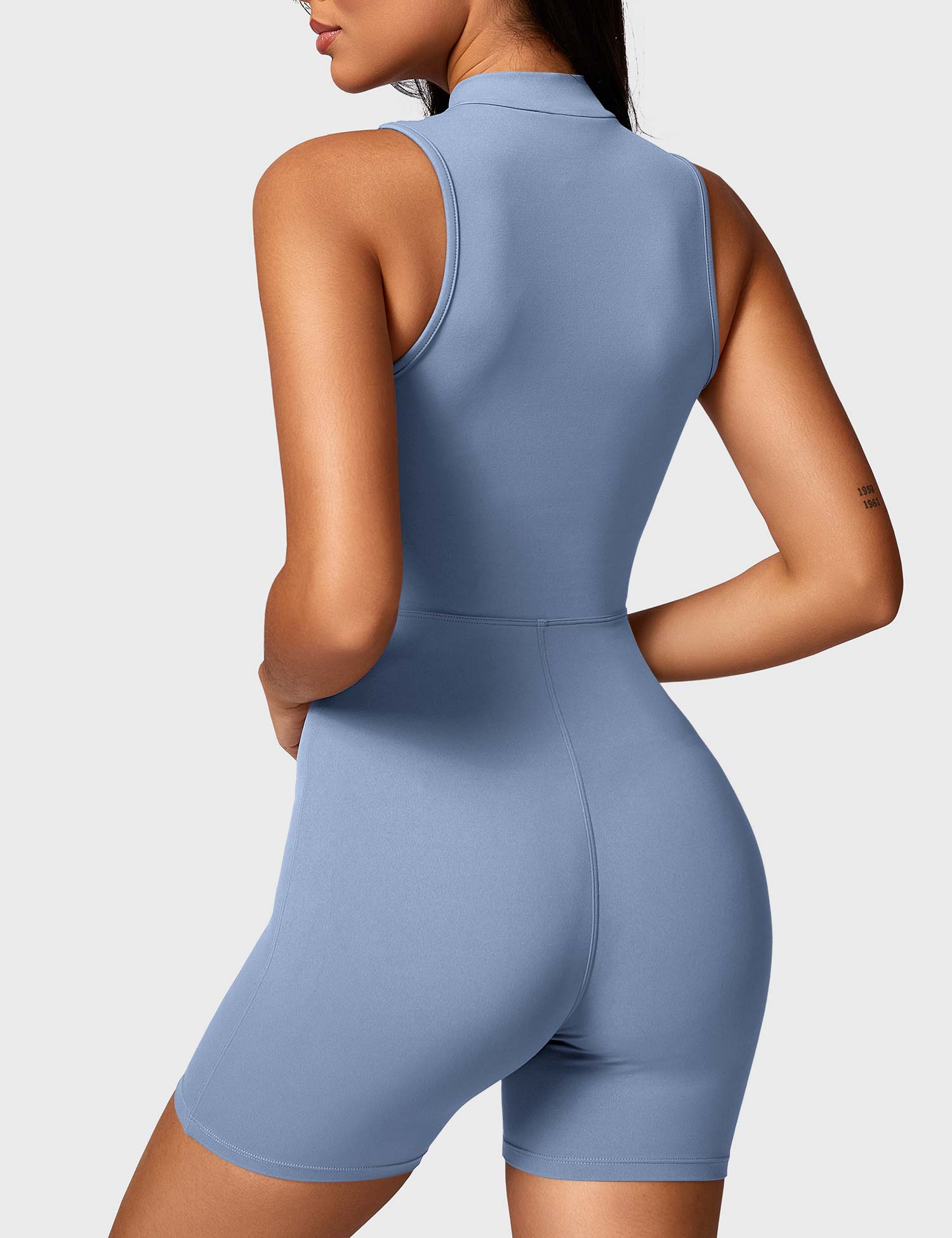 Gymfit Belle Sleeveless Zipper Jumpsuit - Gymfit