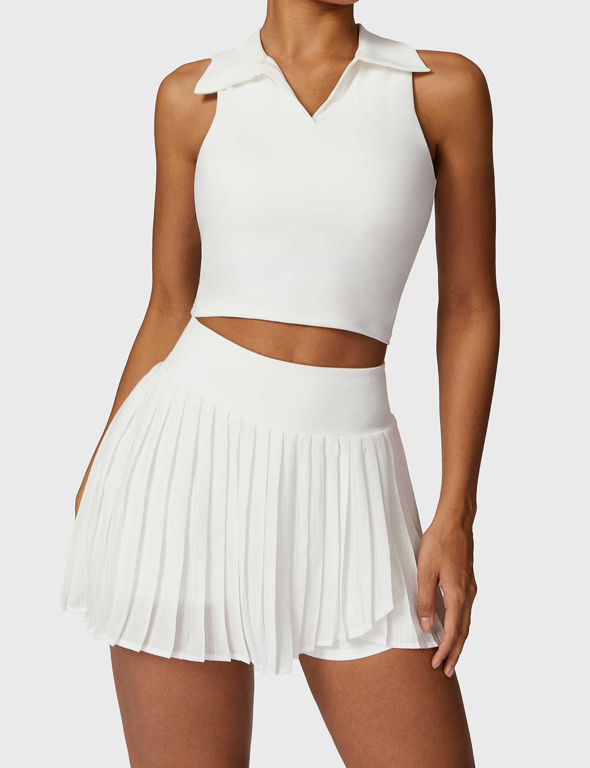 Gymfit Crop Top Tennis Skirt Sets - Gymfit