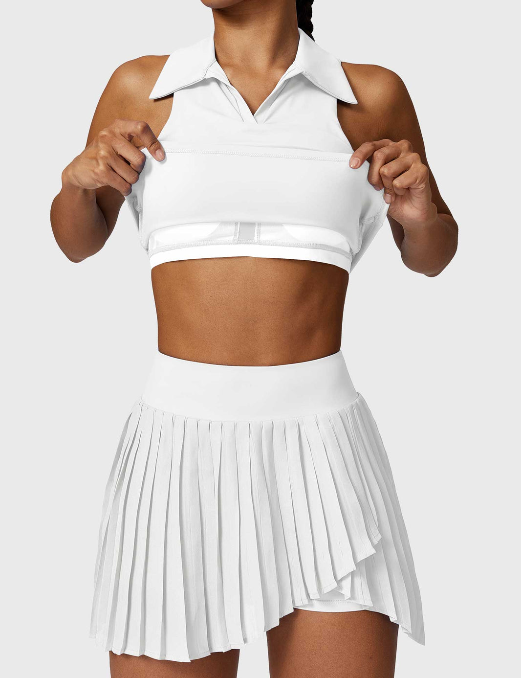 Gymfit Crop Top Tennis Skirt Sets - Gymfit