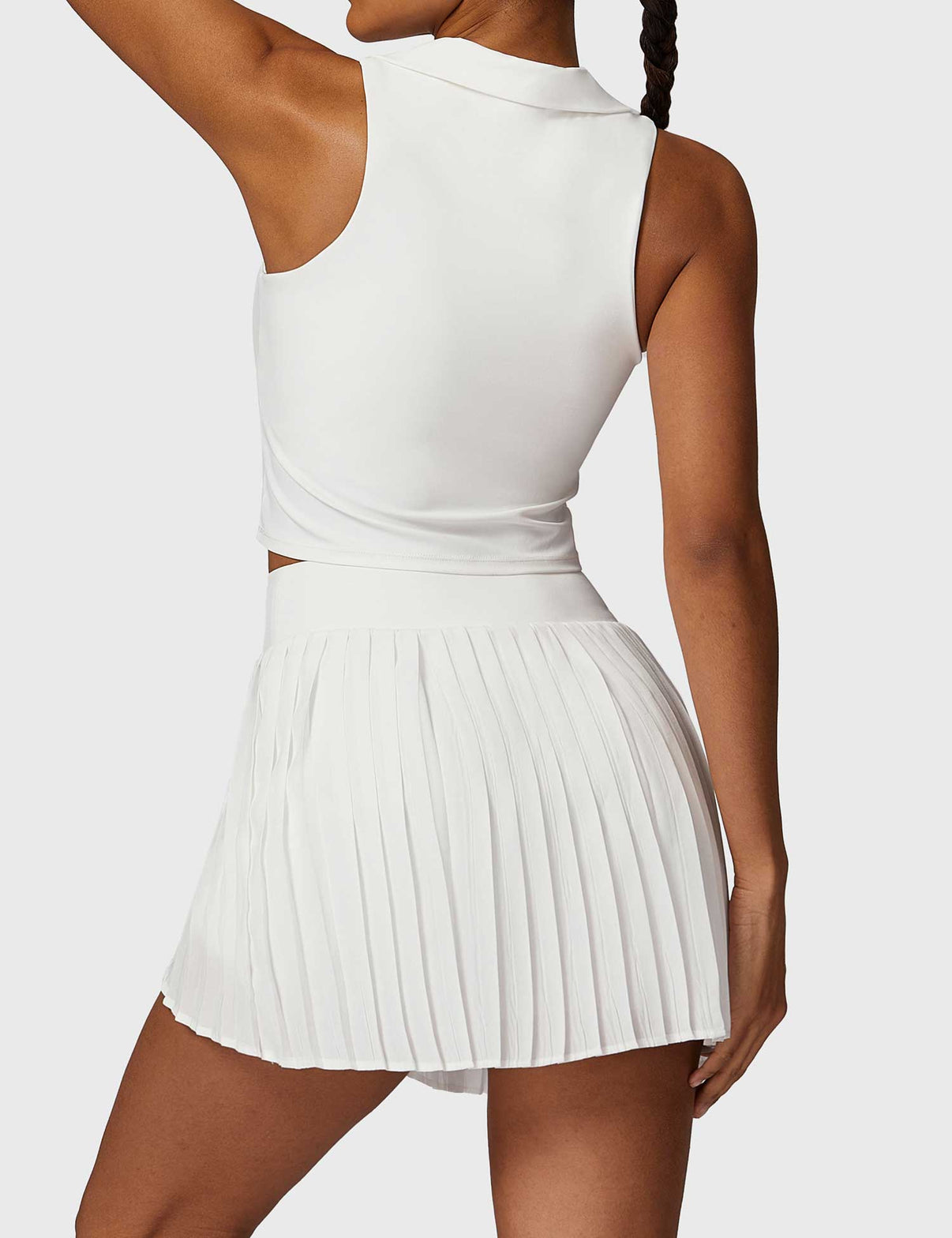 Gymfit Crop Top Tennis Skirt Sets - Gymfit