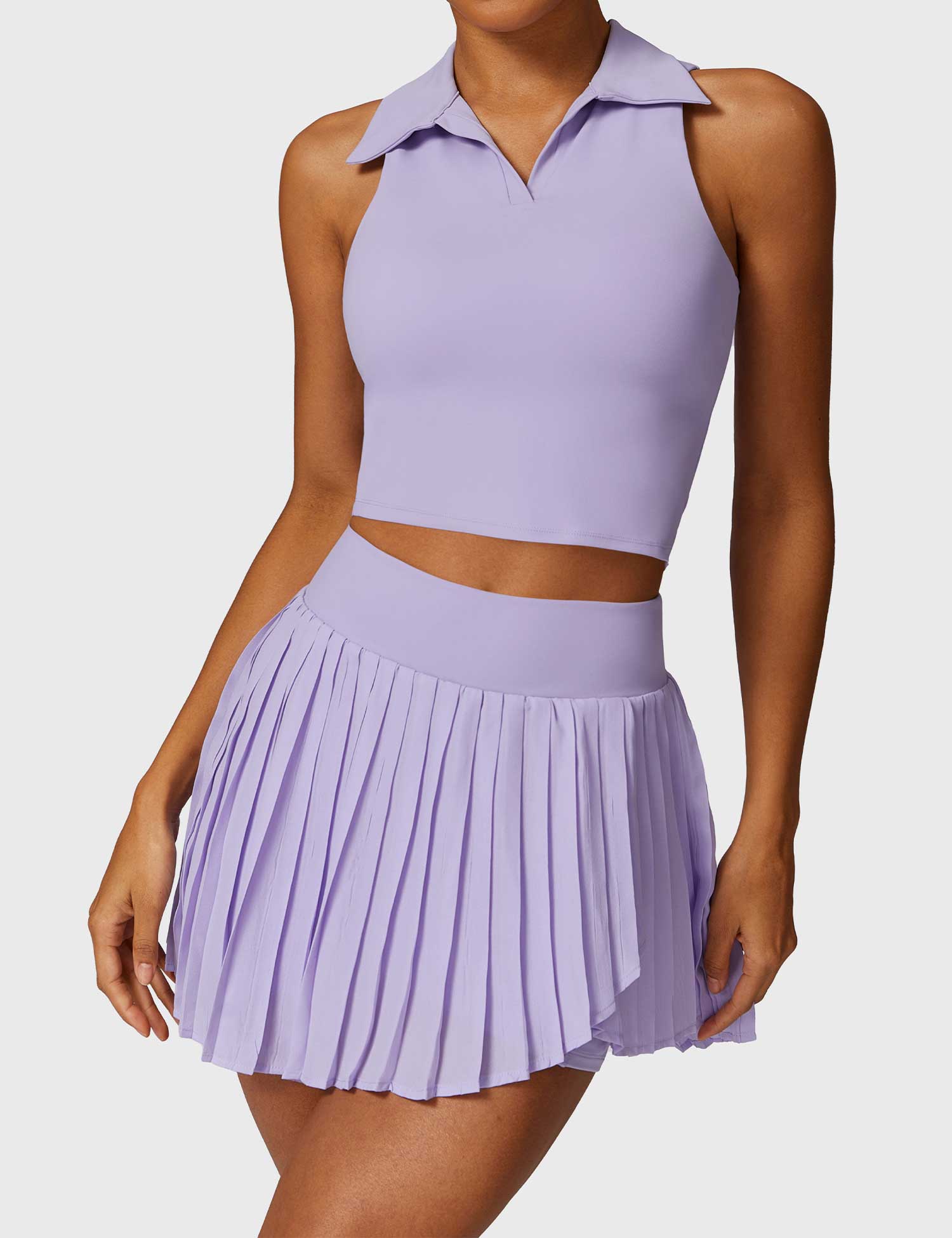 Gymfit Crop Top Tennis Skirt Sets - Gymfit