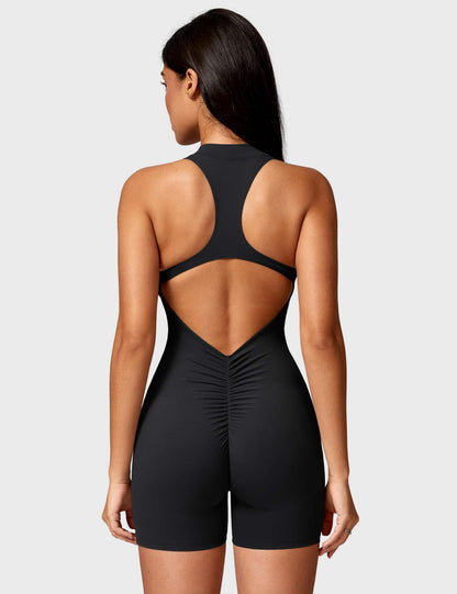 Gymfit Emma Backless Zipper Jumpsuit - Gymfit