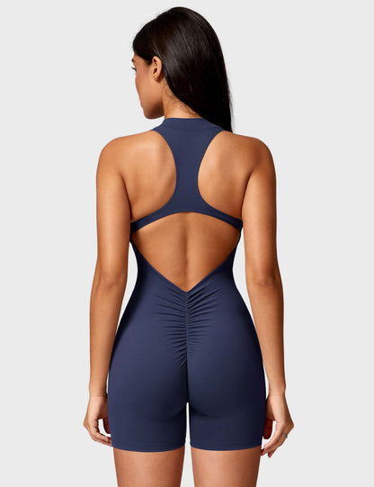 Gymfit Emma Backless Zipper Jumpsuit - Gymfit