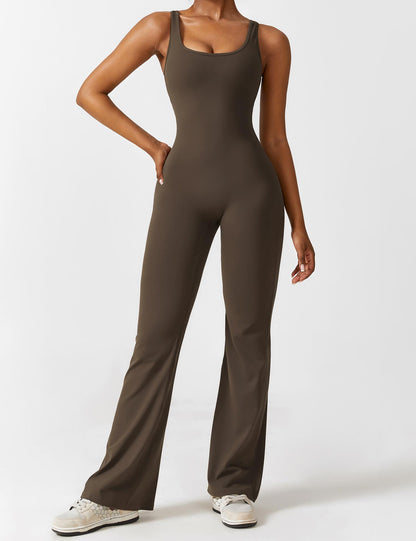 Gymfit Jumpsuit V - rygg Flare Leg - Gymfit