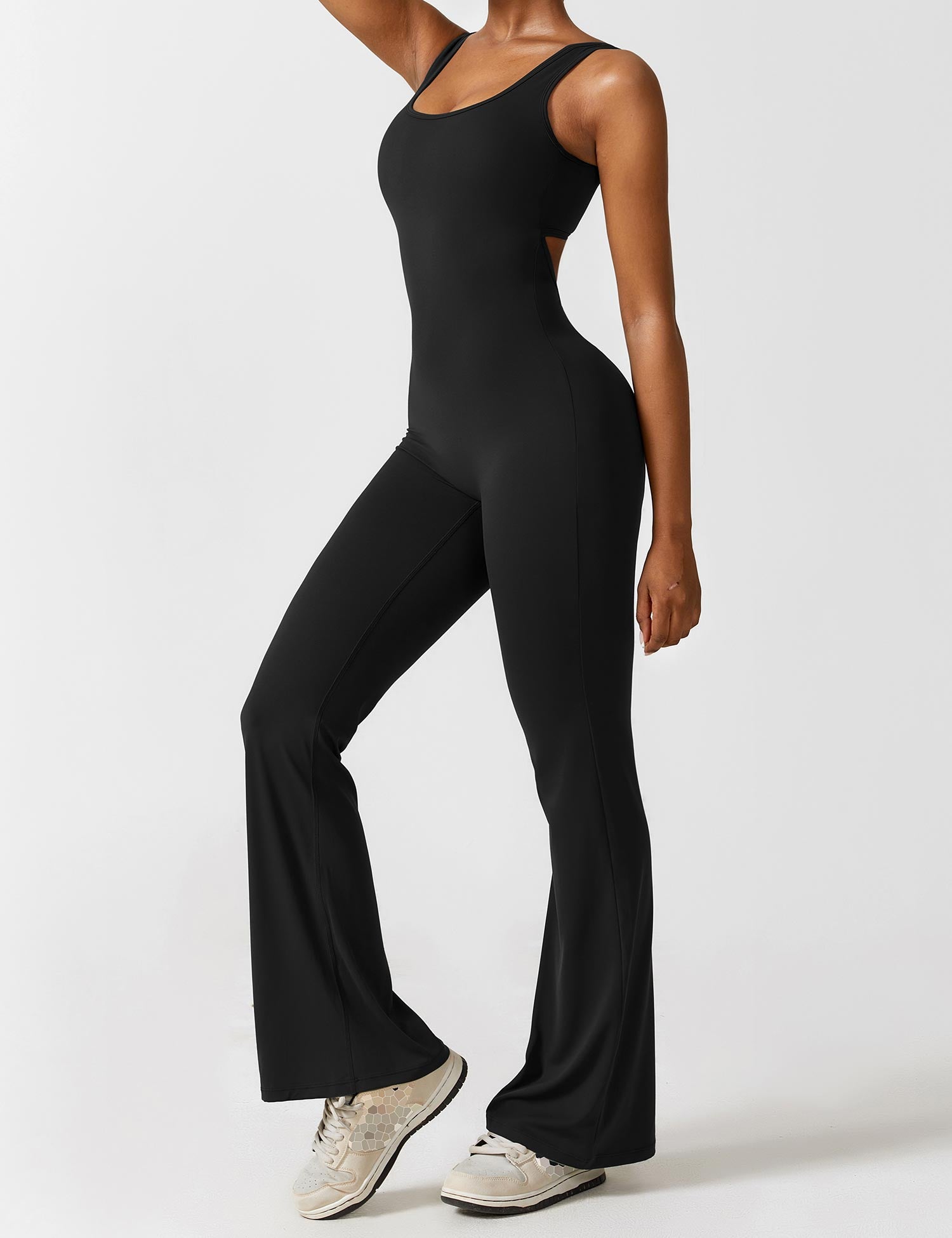 Gymfit Jumpsuit V - rygg Flare Leg - Gymfit