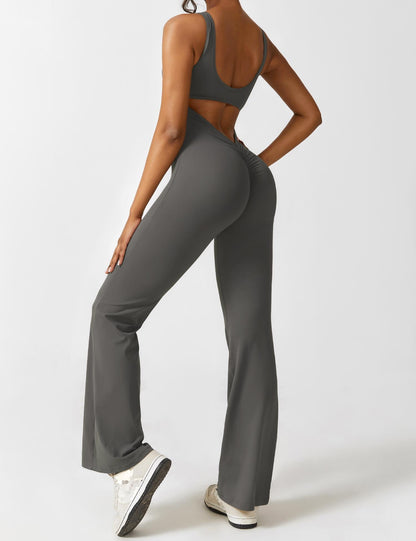 Gymfit Jumpsuit V - rygg Flare Leg - Gymfit