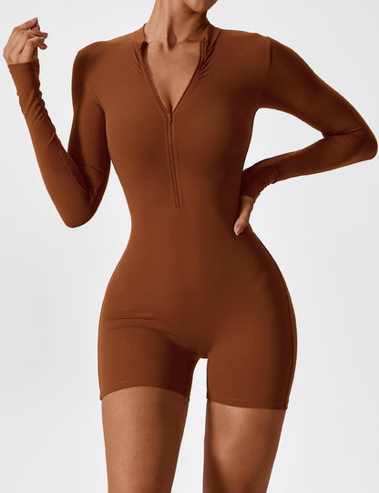 Gymfit Long Sleeve Zipper Jumpsuit - Gymfit