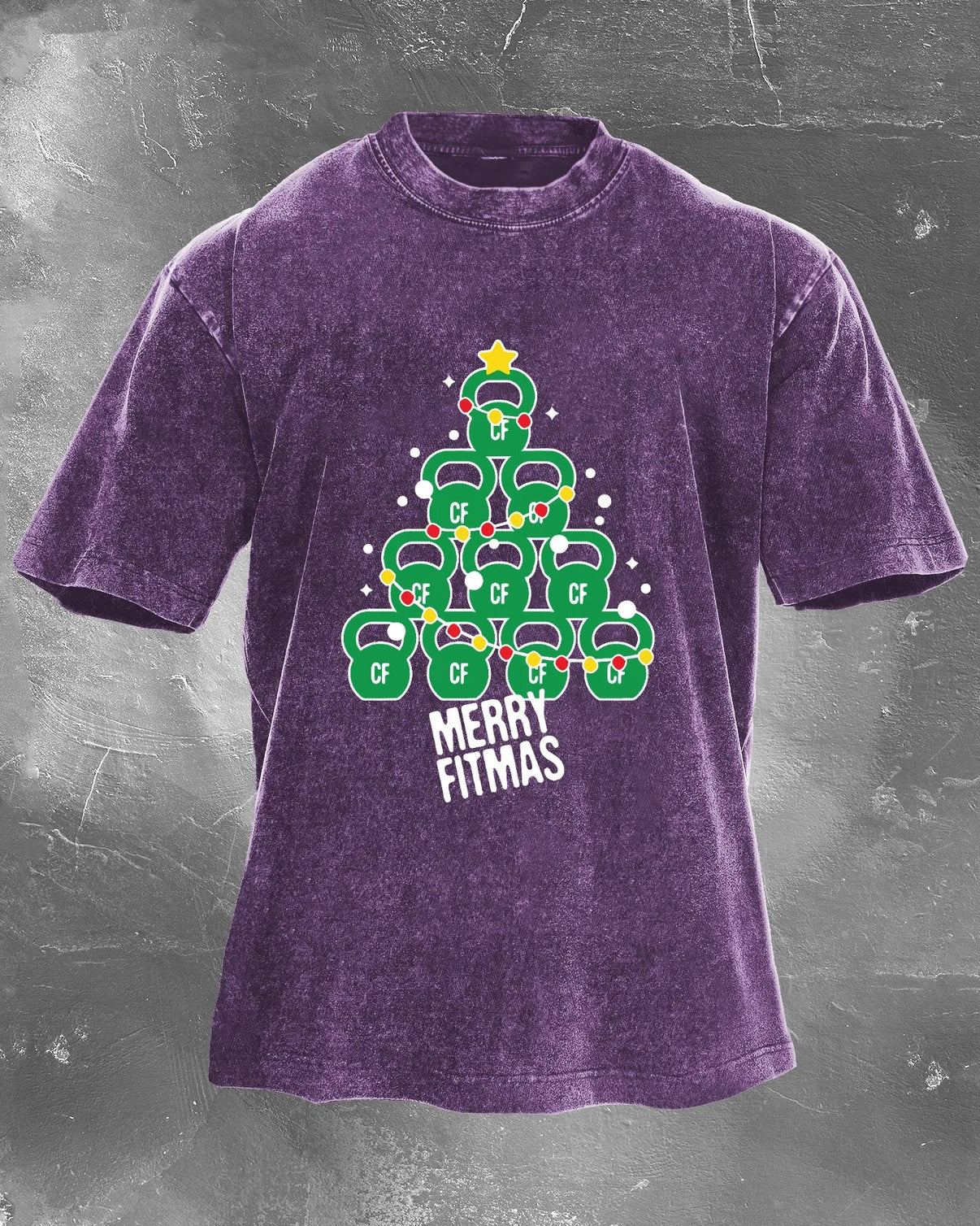 GYMFIT MERRY FITMAS WASHED T - SHIRT - Gymfit