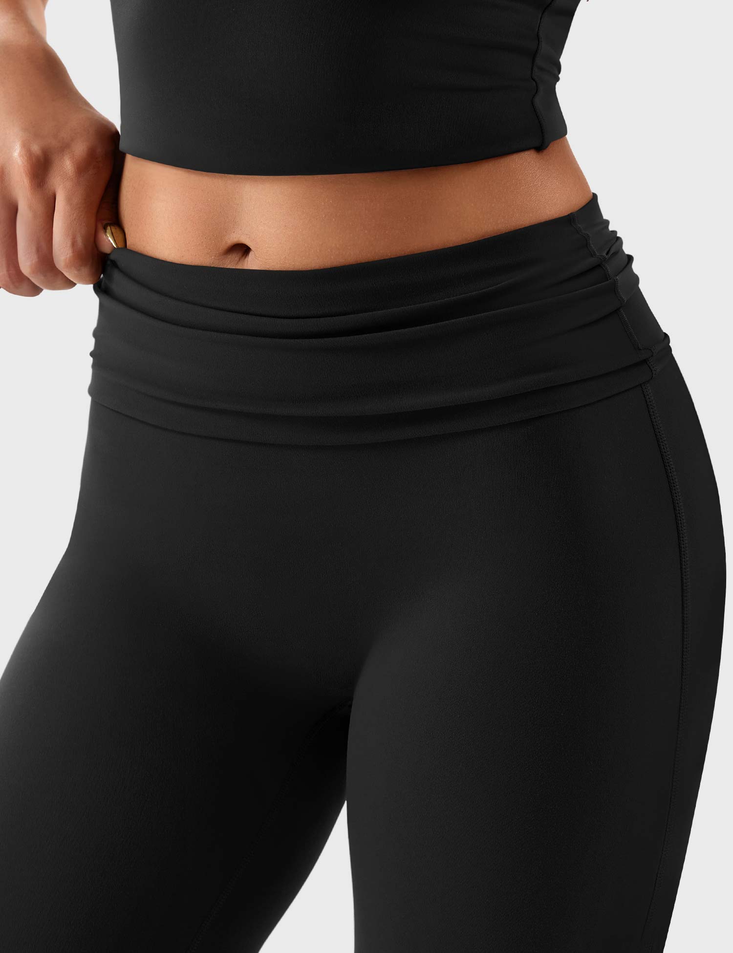 Gymfit Romola Fold Over Flare Leggings - Gymfit