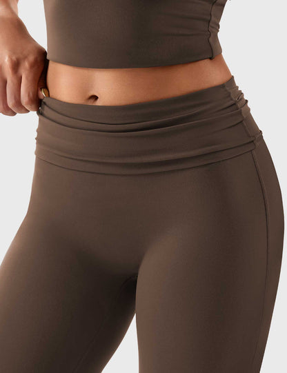 Gymfit Romola Fold Over Flare Leggings - Gymfit