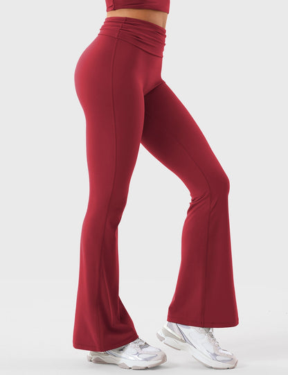 Gymfit Romola Fold Over Flare Leggings - Gymfit