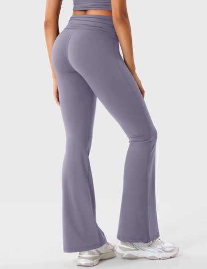 Gymfit Romola Fold Over Flare Leggings - Gymfit