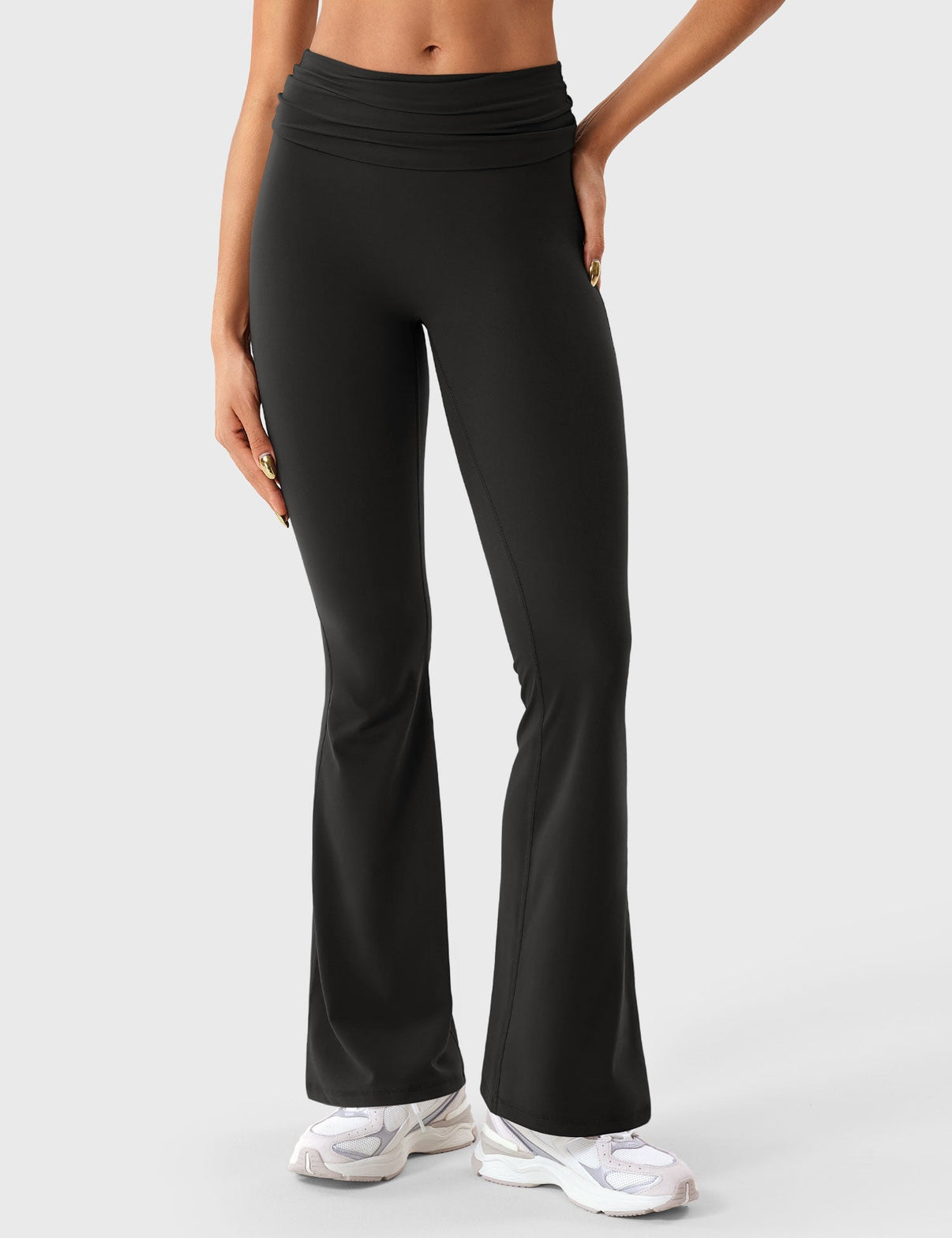 Gymfit Romola Fold Over Flare Leggings - Gymfit