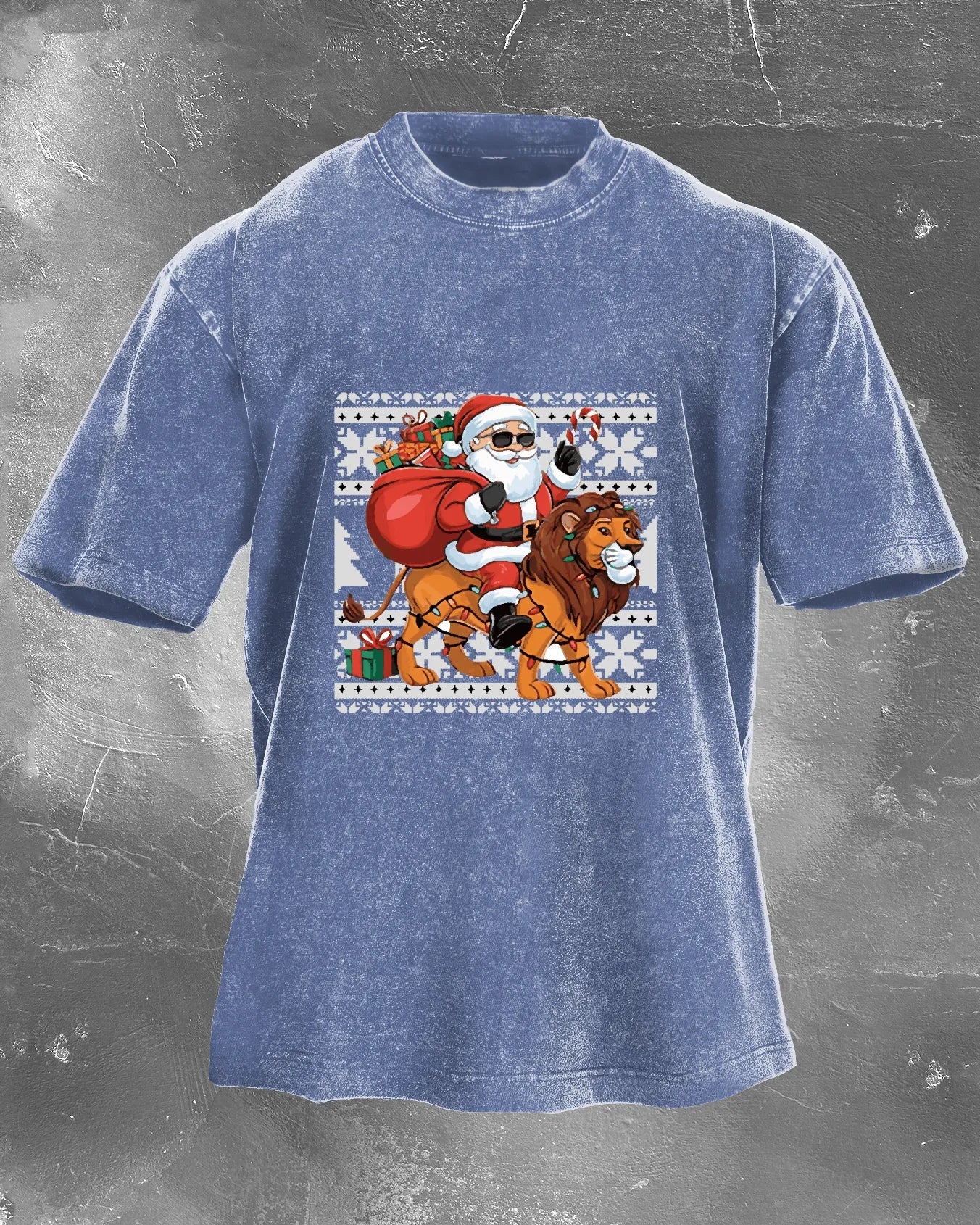 GYMFIT SANTA RIDE WASHED T - SHIRT - Gymfit