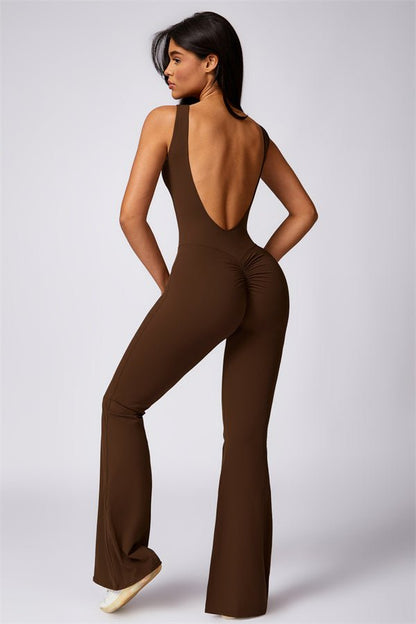 Gymfit U - shape Flare Jumpsuit - Gymfit