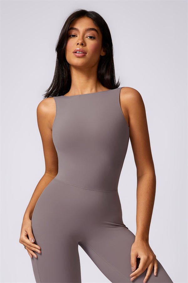 Gymfit U - shape Flare Jumpsuit - Gymfit