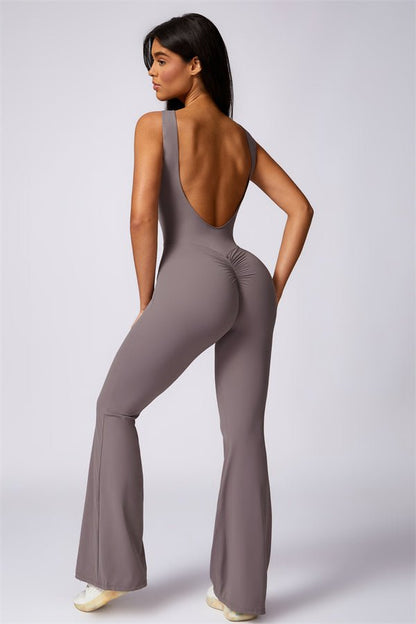 Gymfit U - shape Flare Jumpsuit - Gymfit